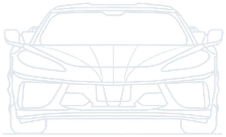 Corvette front view wireframe
